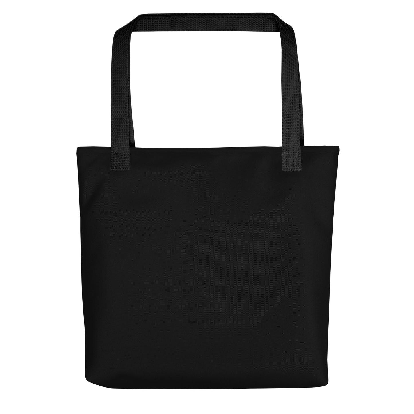 Cat Sitting Black Tote Bag