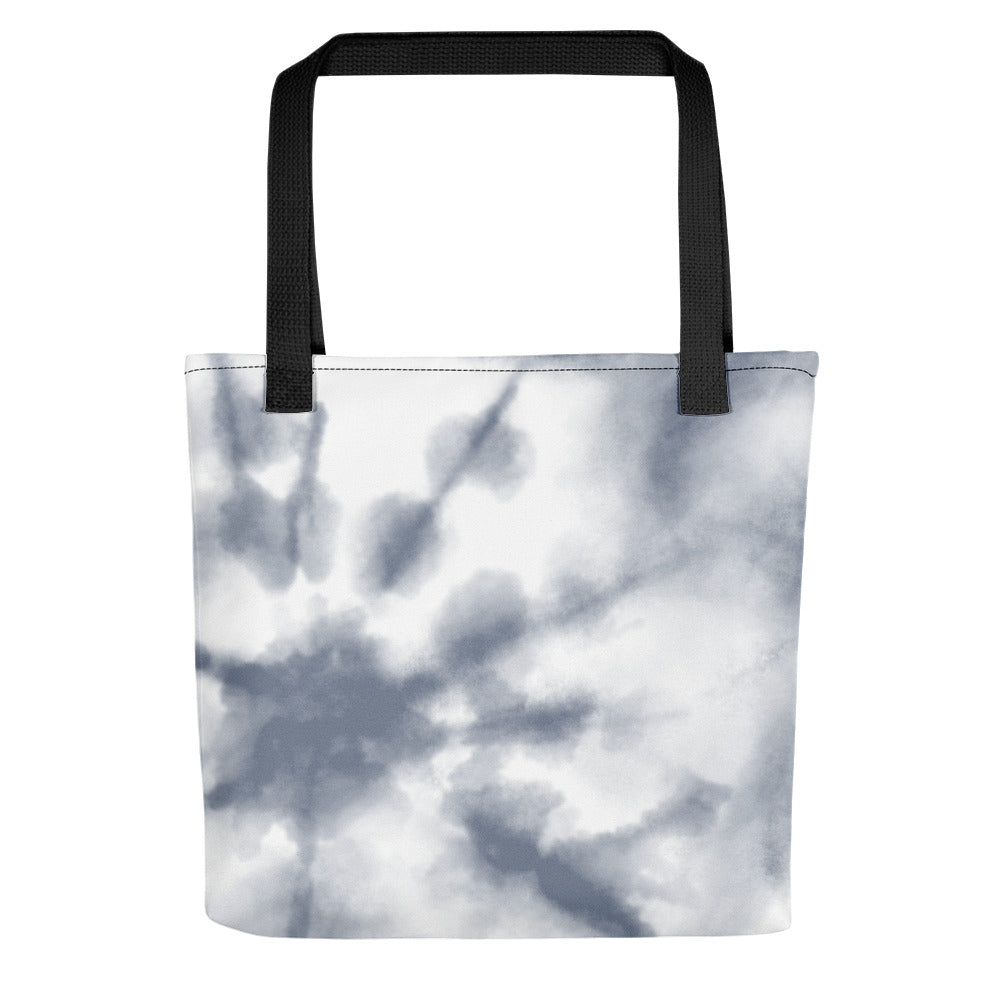 Gray Tie Dye Tote Bag