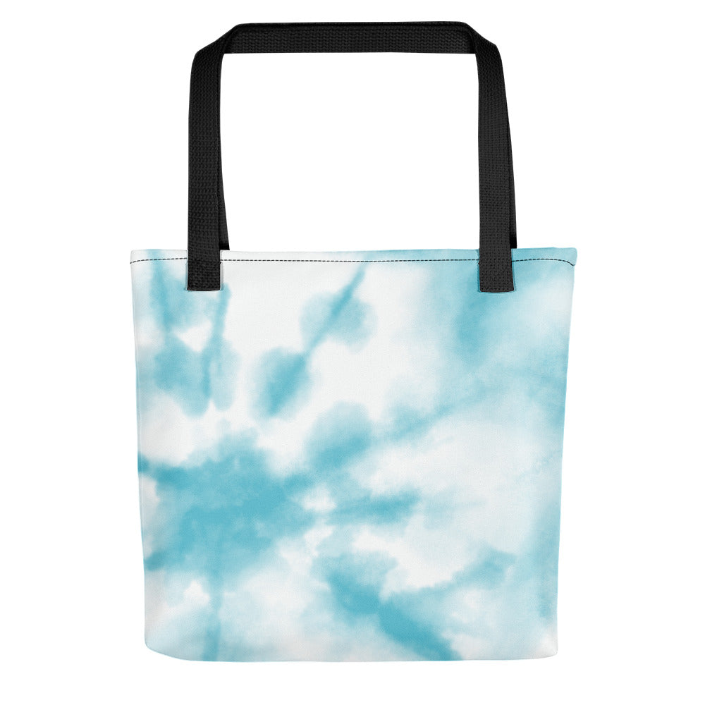 Light Blue Tie Dye Tote Bag