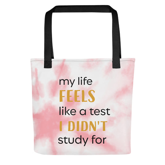 Pink Tie Dye Tote Bag