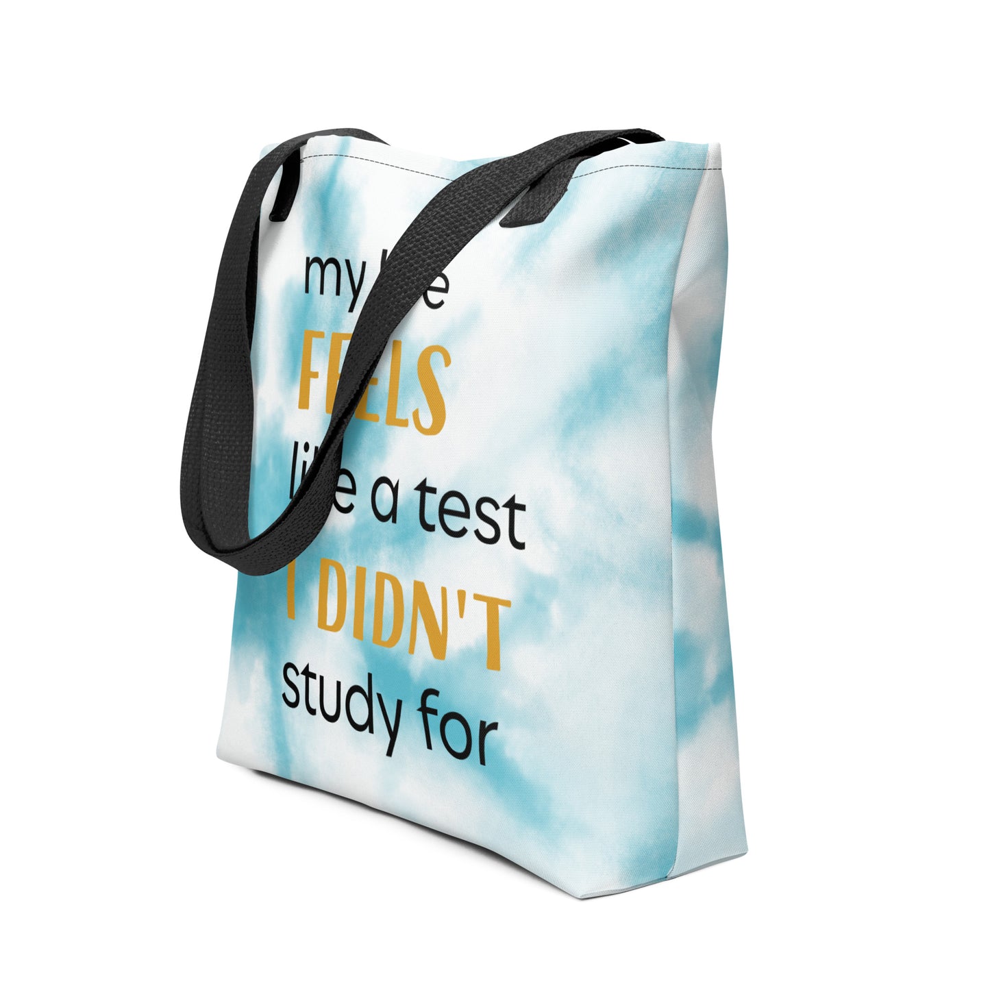 Light Blue Tie Dye Tote Bag