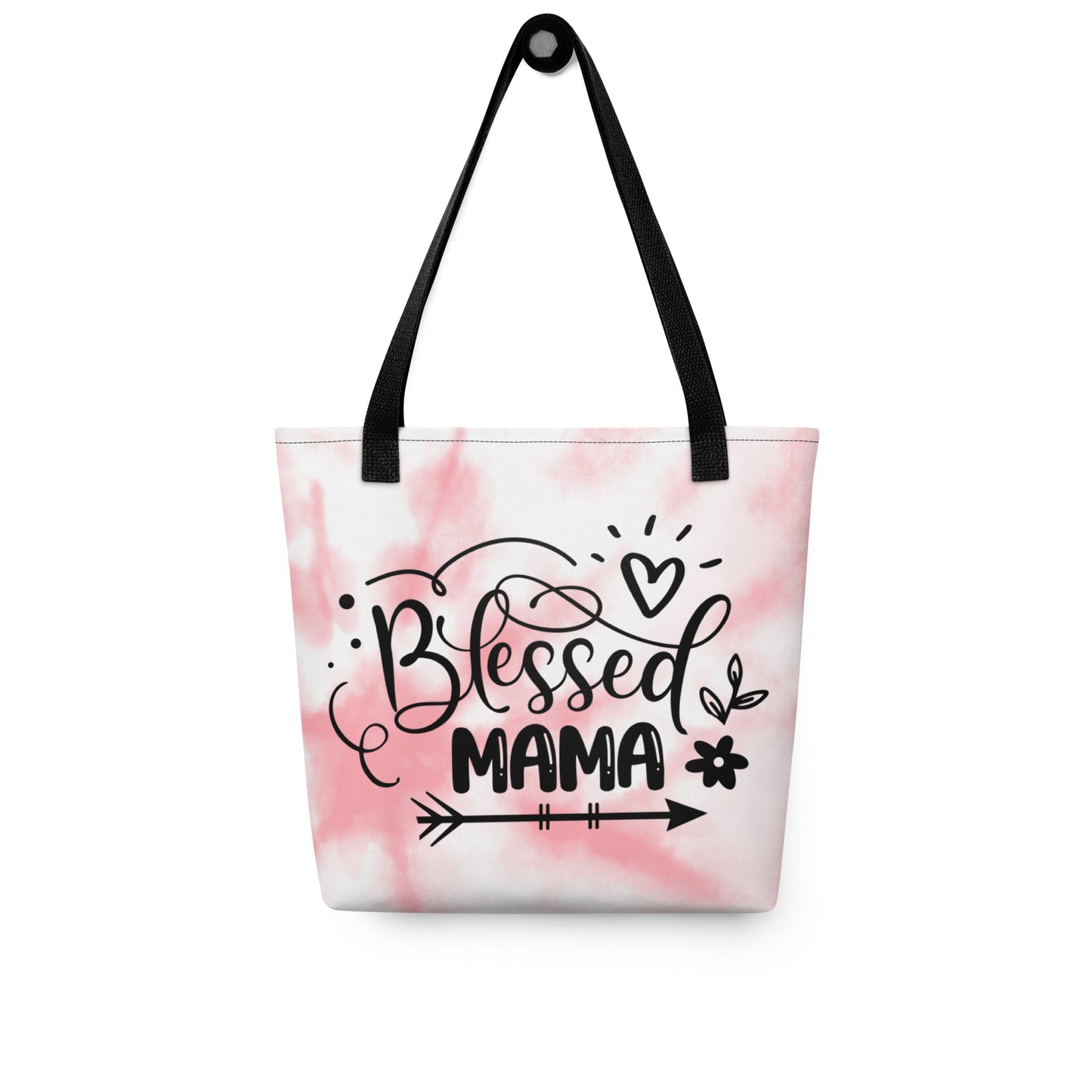 Blessed Mama Pink Tie Dye Tote Bag