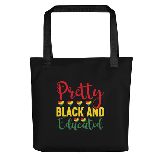 Black And Educated Tote Bag