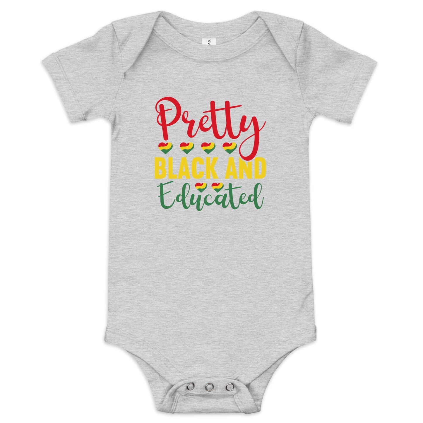 Black And Educated Baby Short Sleeve One Piece