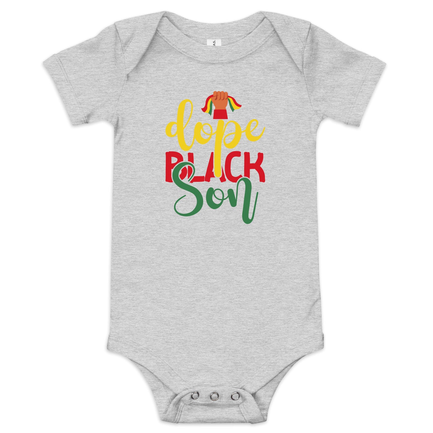 Black Son Baby Short Sleeve One Piece