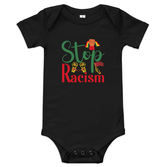 Stop Racism Baby Short Sleeve One Piece