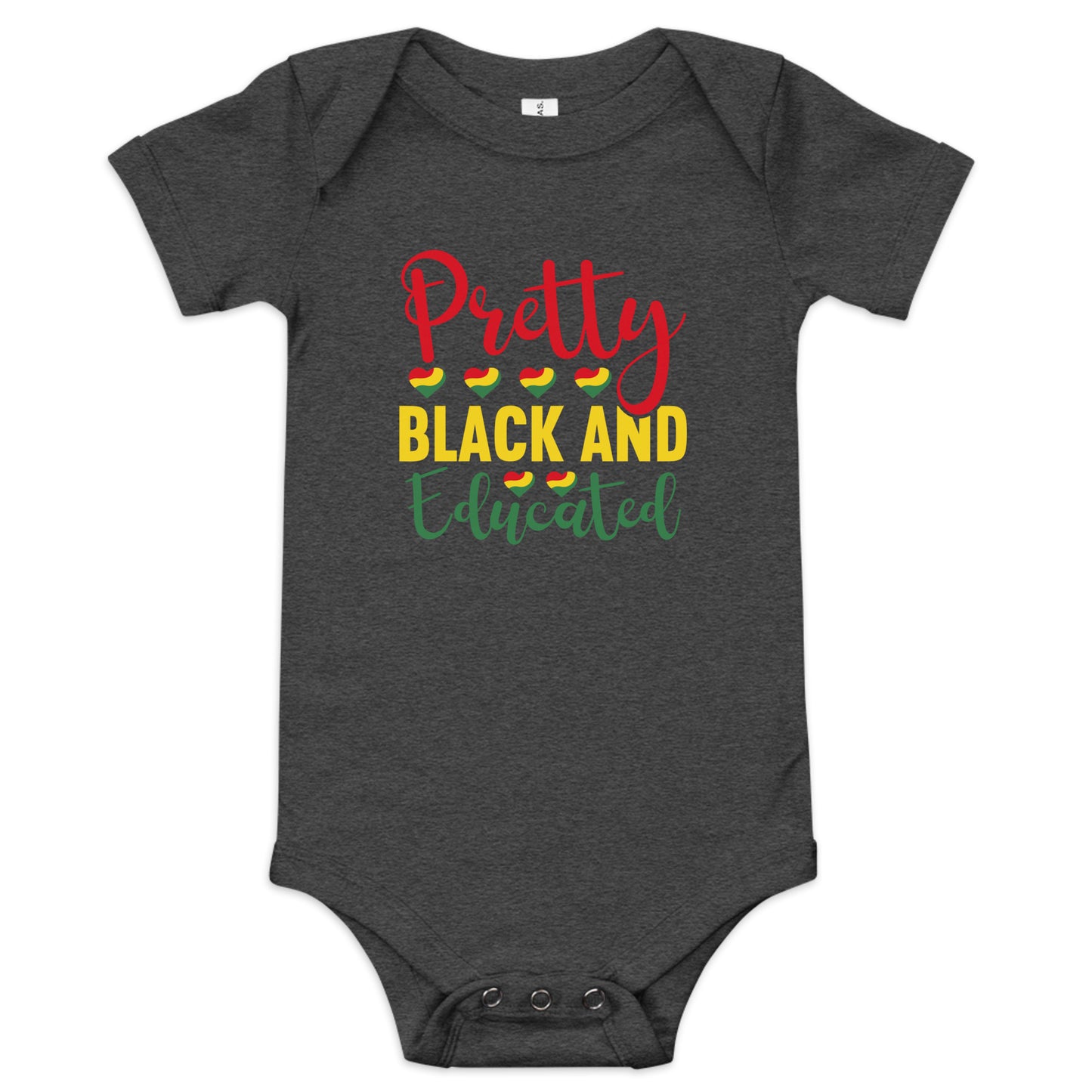 Black And Educated Baby Short Sleeve One Piece