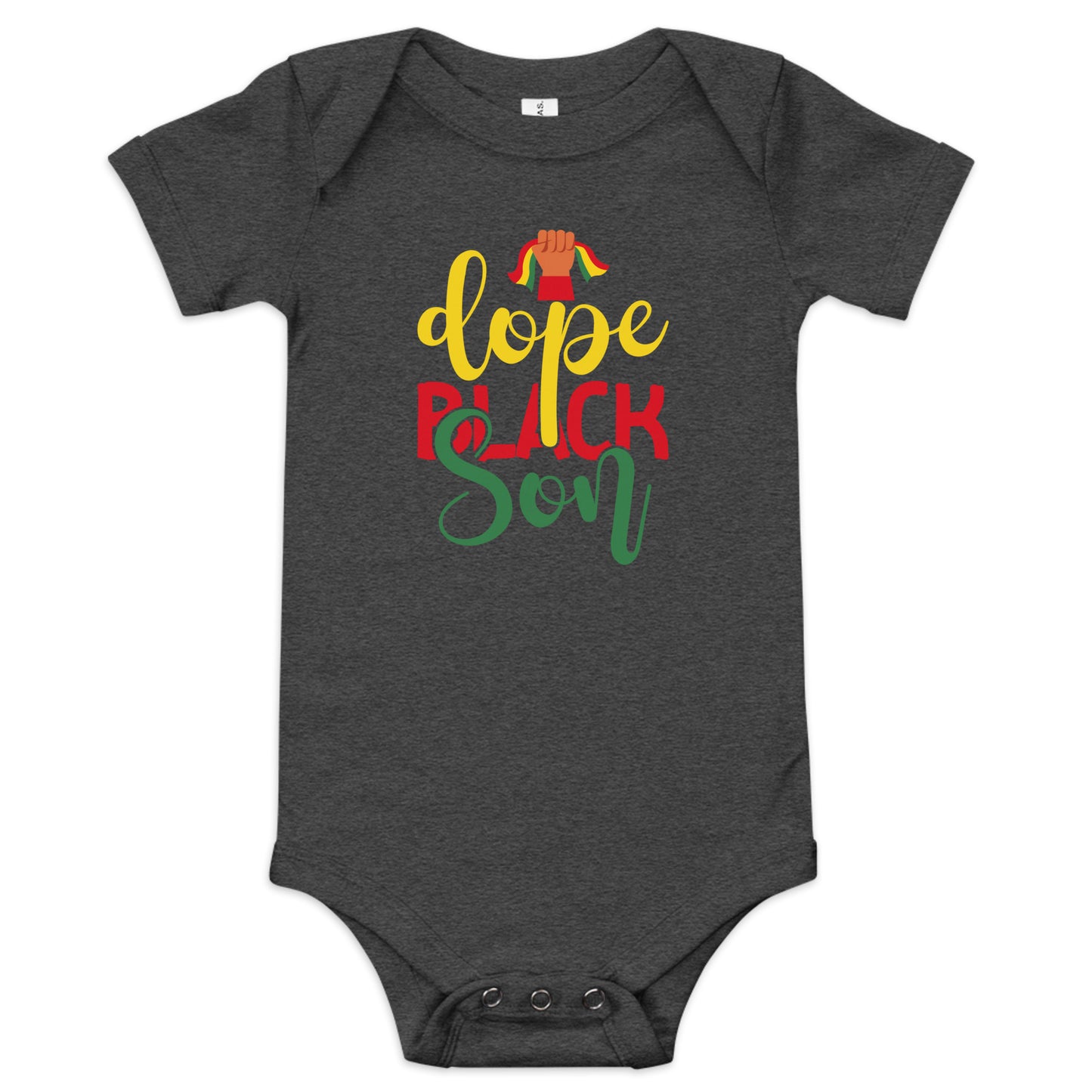 Black Son Baby Short Sleeve One Piece