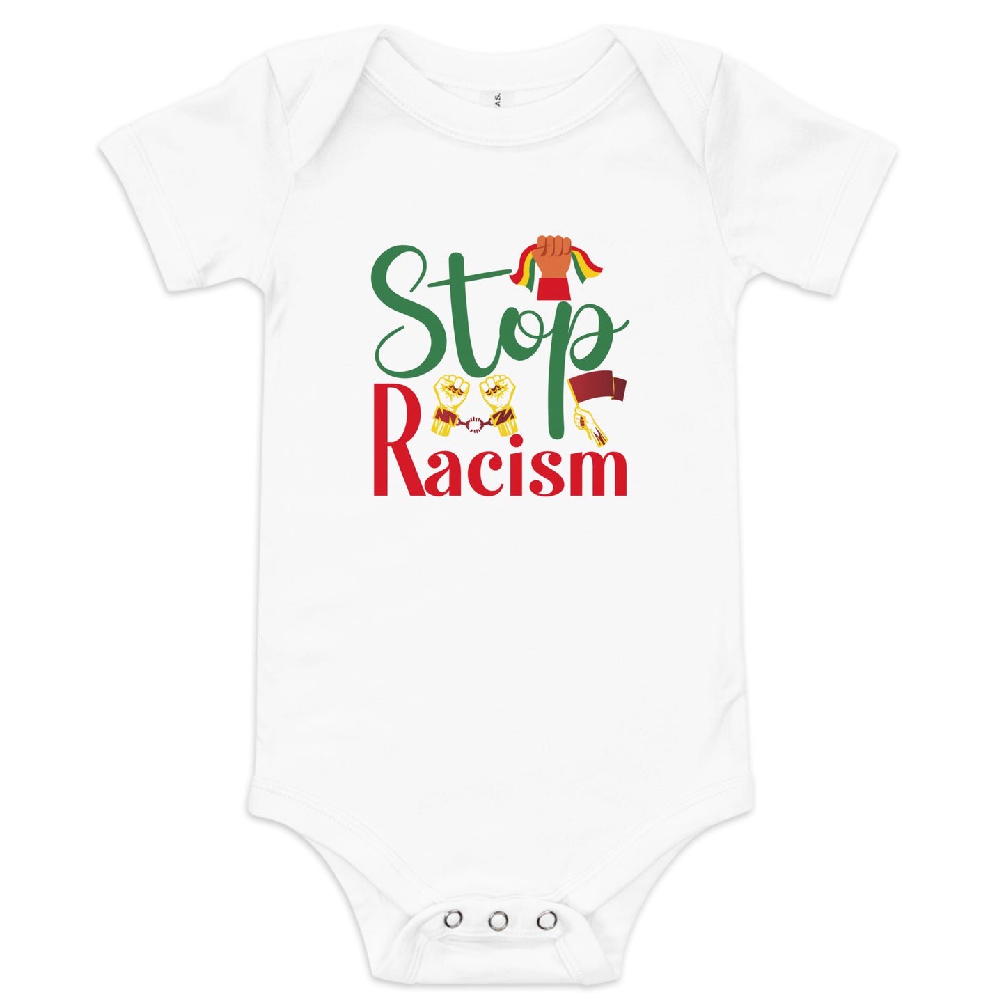 Stop Racism Baby Short Sleeve One Piece