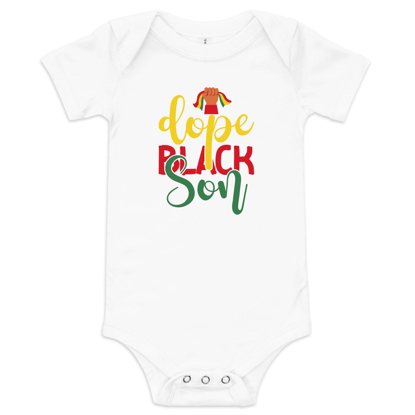 Black Son Baby Short Sleeve One Piece