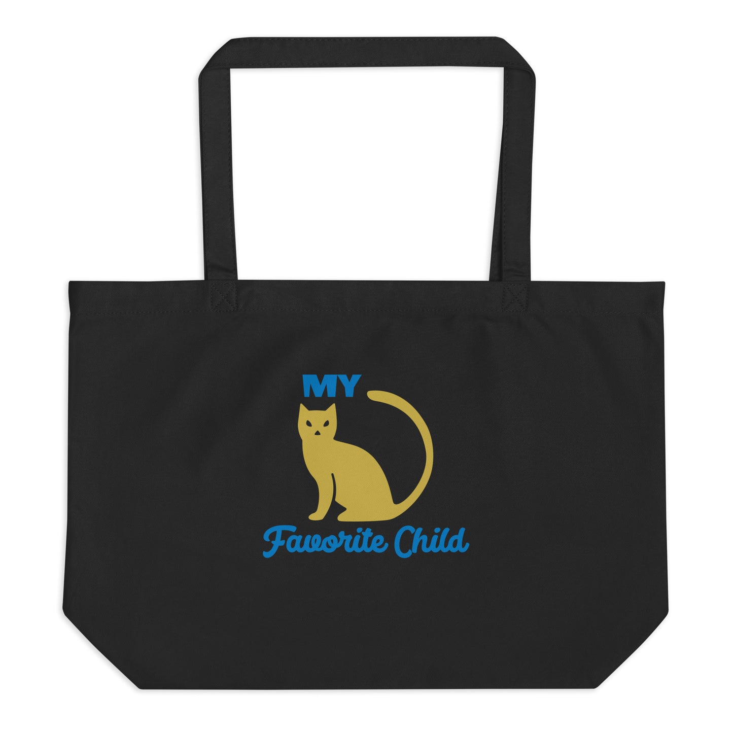 My Favorite Child Cat Large Organic Tote Bag