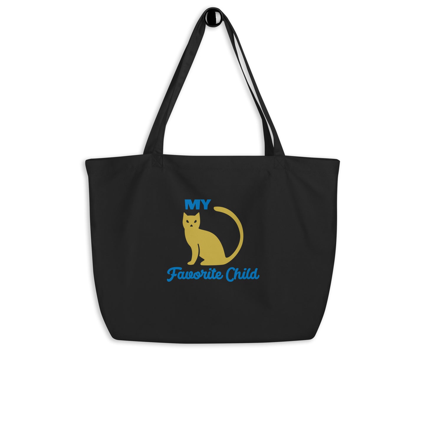 My Favorite Child Cat Large Organic Tote Bag