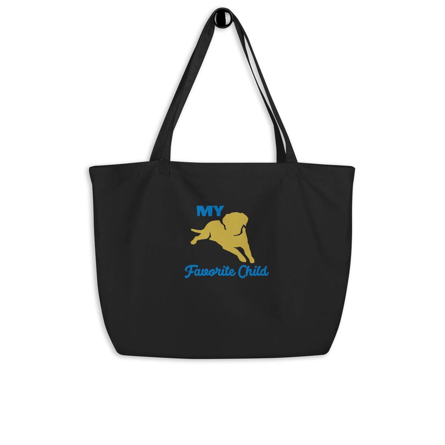 My Favorite Child Dog Large Organic Tote Bag