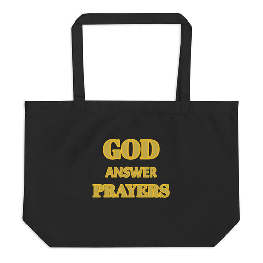 God Answer Prayers Large organic tote bag