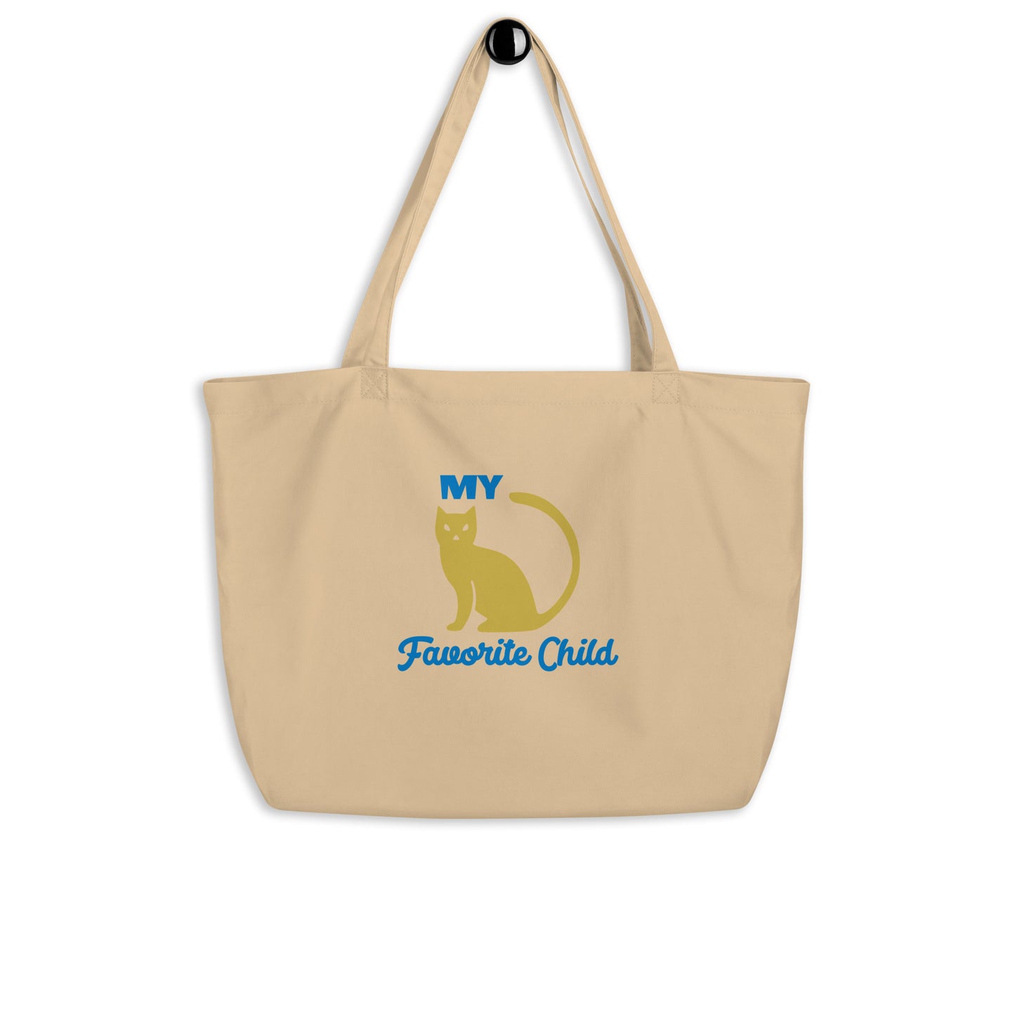 My Favorite Child Cat Large Organic Tote Bag