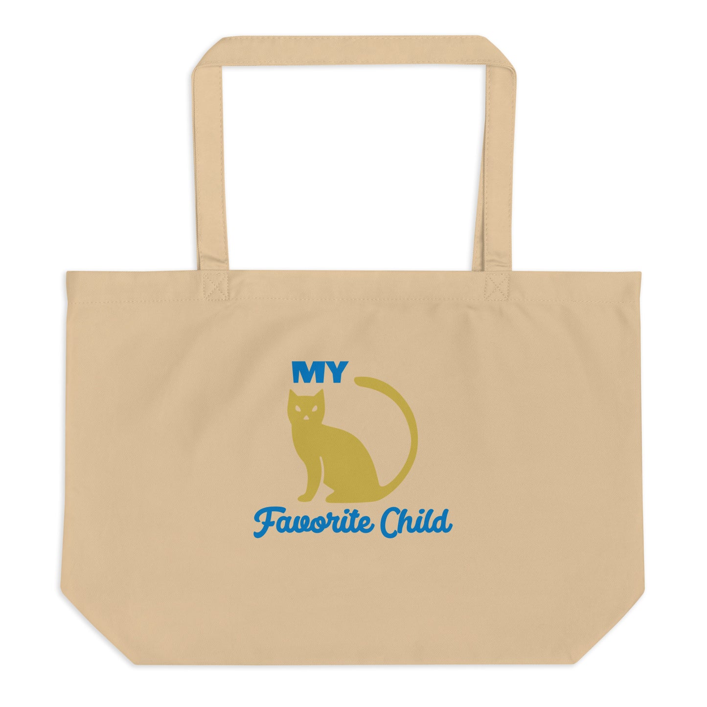 My Favorite Child Cat Large Organic Tote Bag