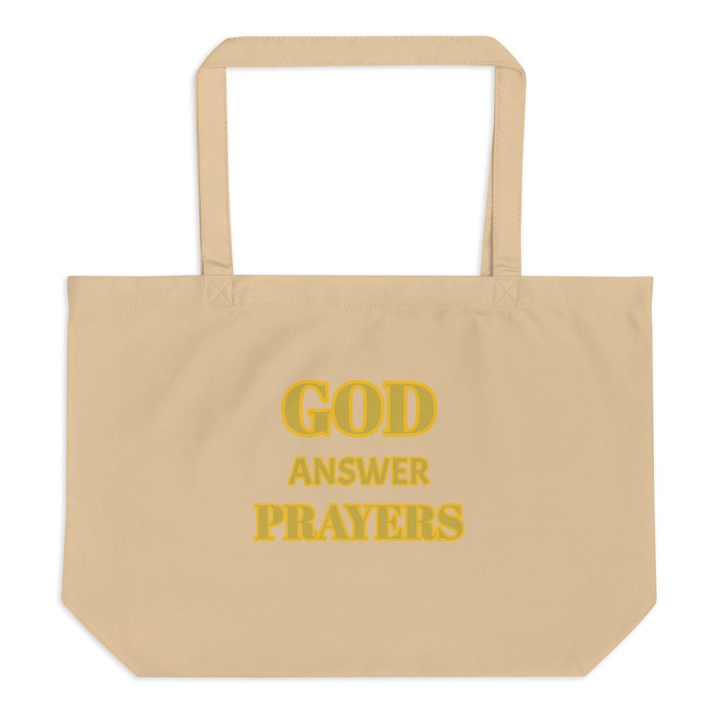 God Answer Prayers Large organic tote bag