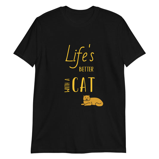 Life's Better With A Cat Short-Sleeve Unisex T-Shirt