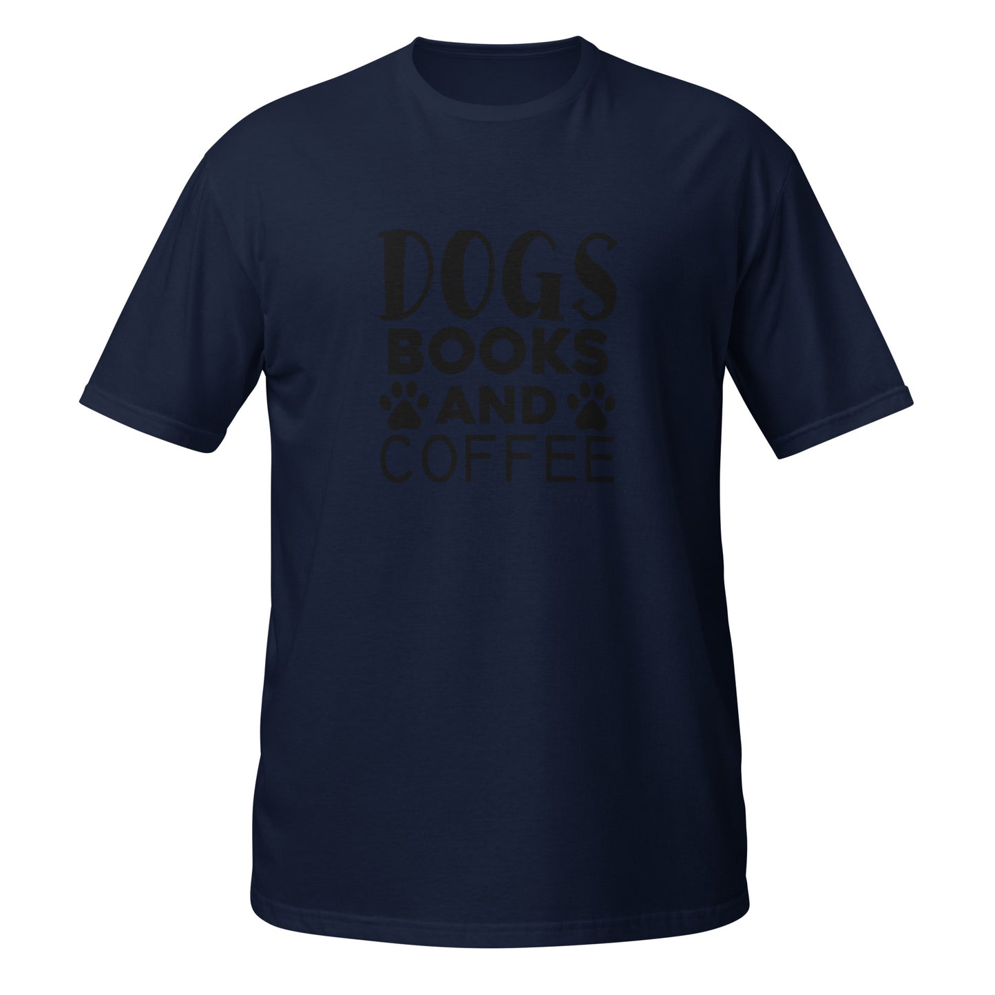 Dogs Books and Coffee Short-Sleeve Unisex T-Shirt