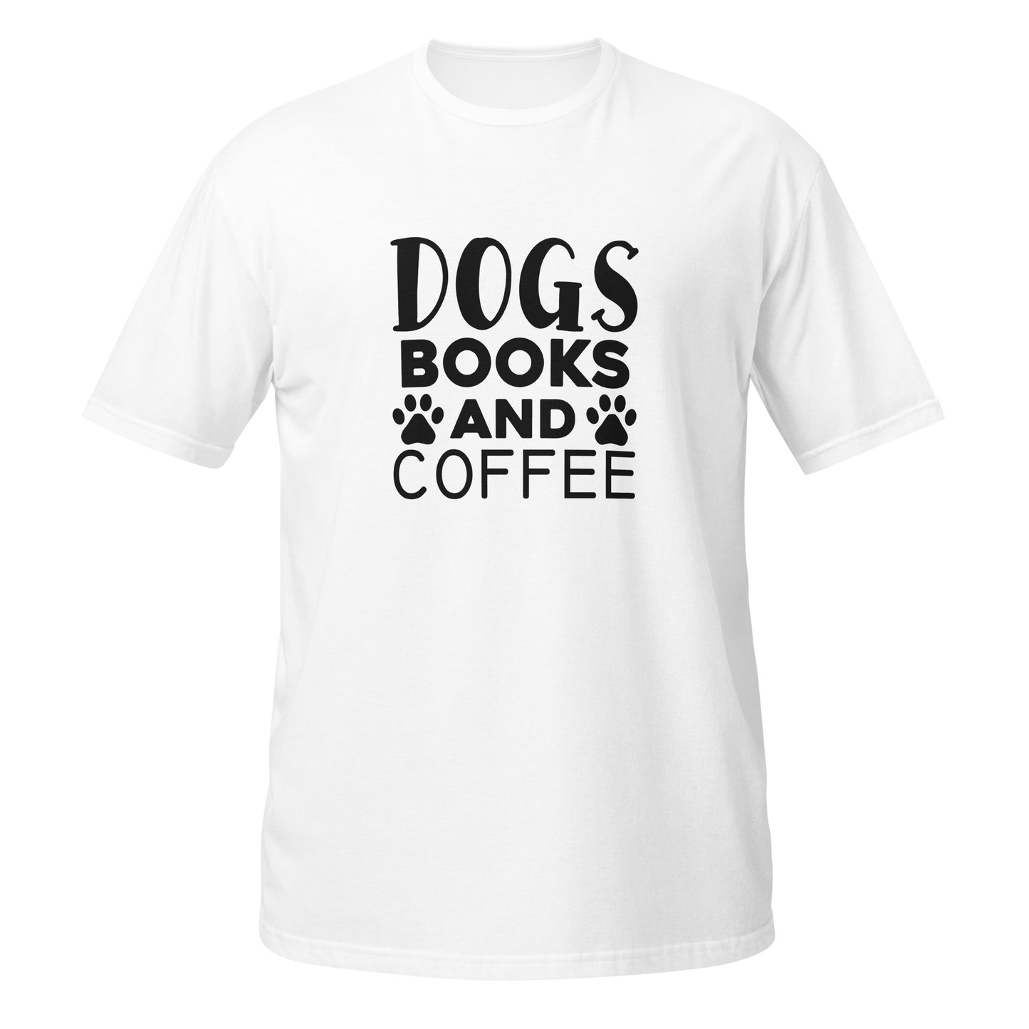 Dogs Books and Coffee Short-Sleeve Unisex T-Shirt