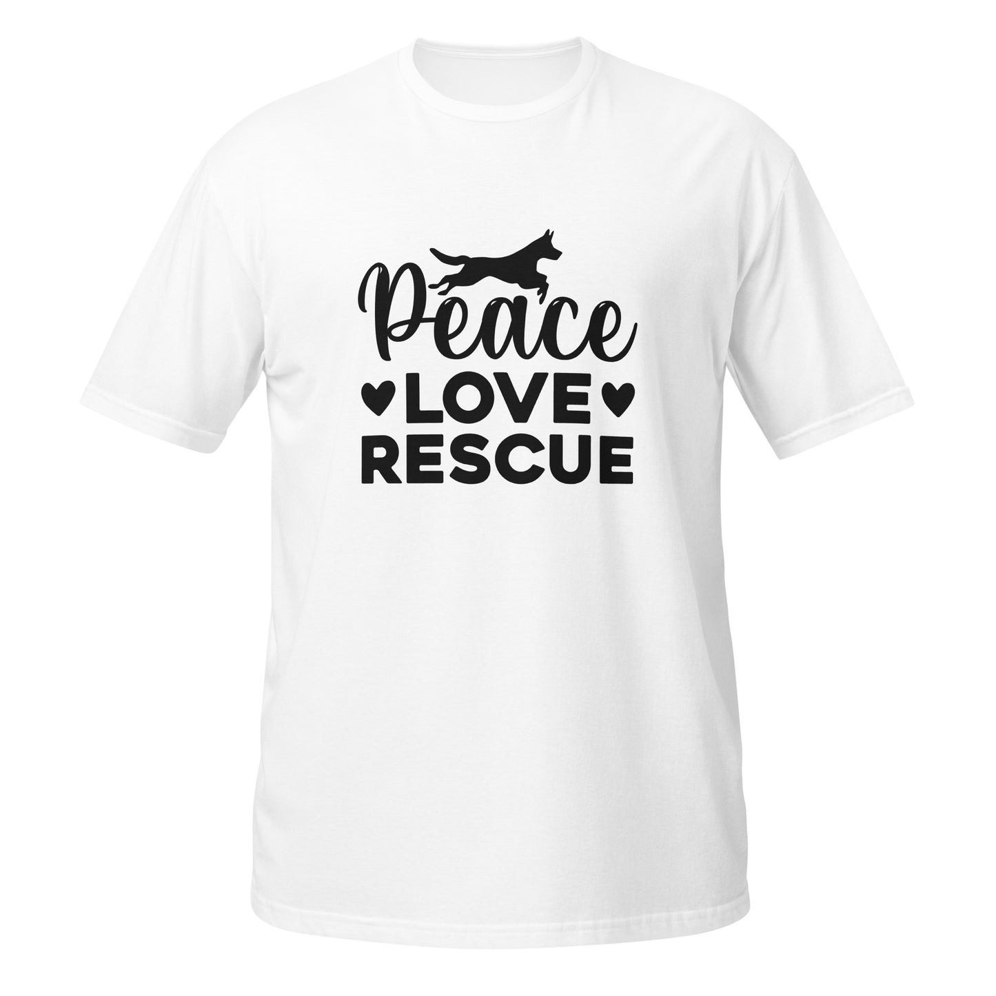 Peace Love Rescue Short-Sleeve Unisex T-Shirt