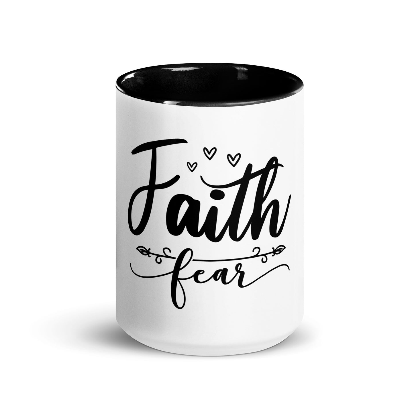 Faith Fear Mug with Color Inside