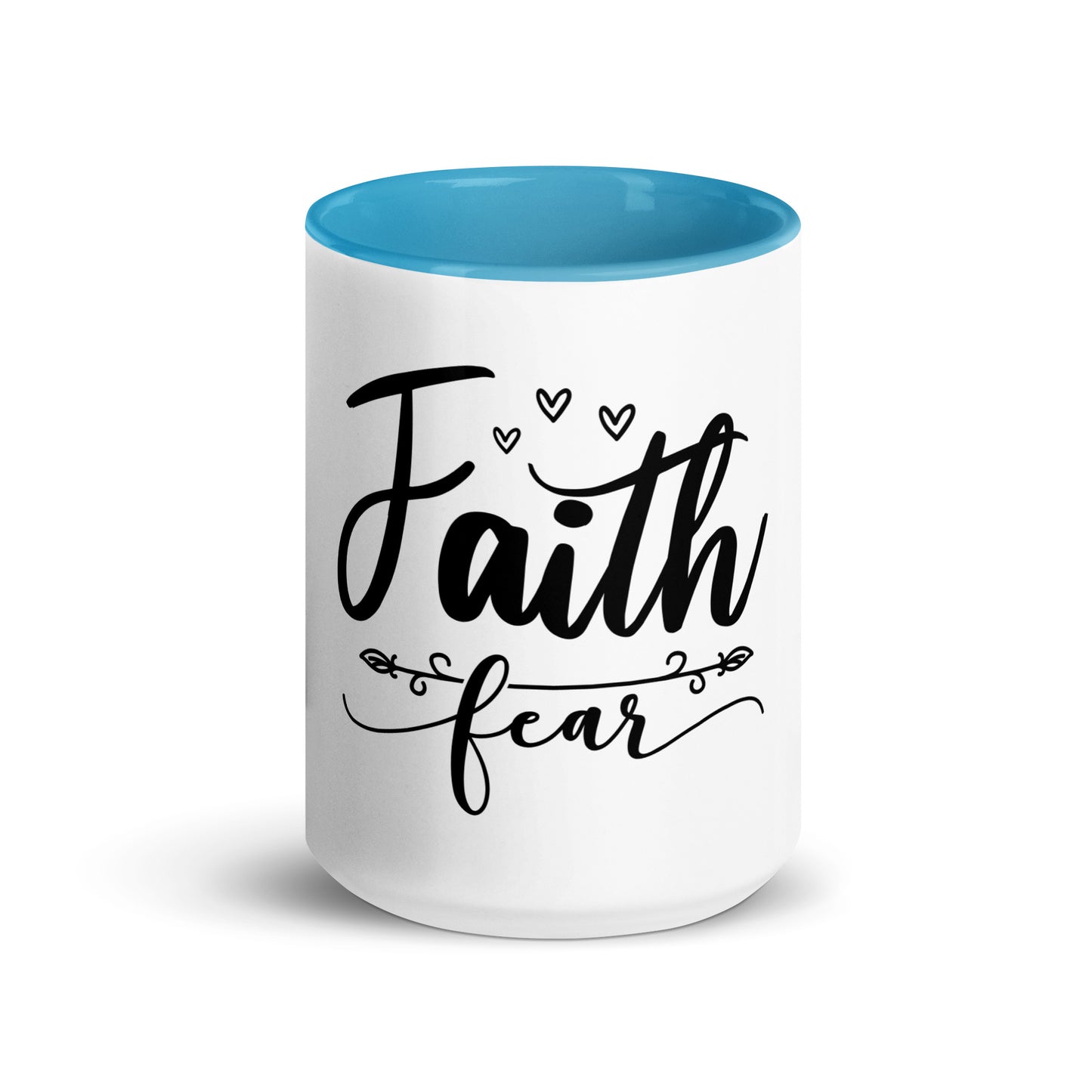 Faith Fear Mug with Color Inside