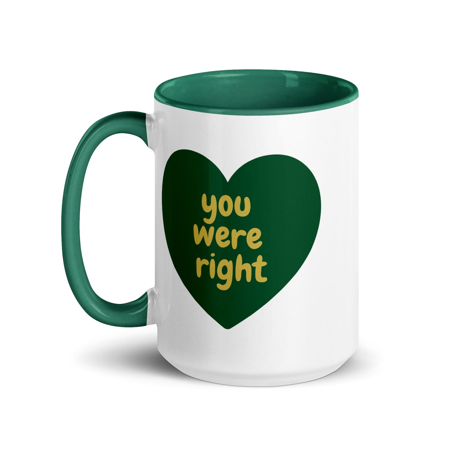 God Answers Prayer Mug with Green Color Inside