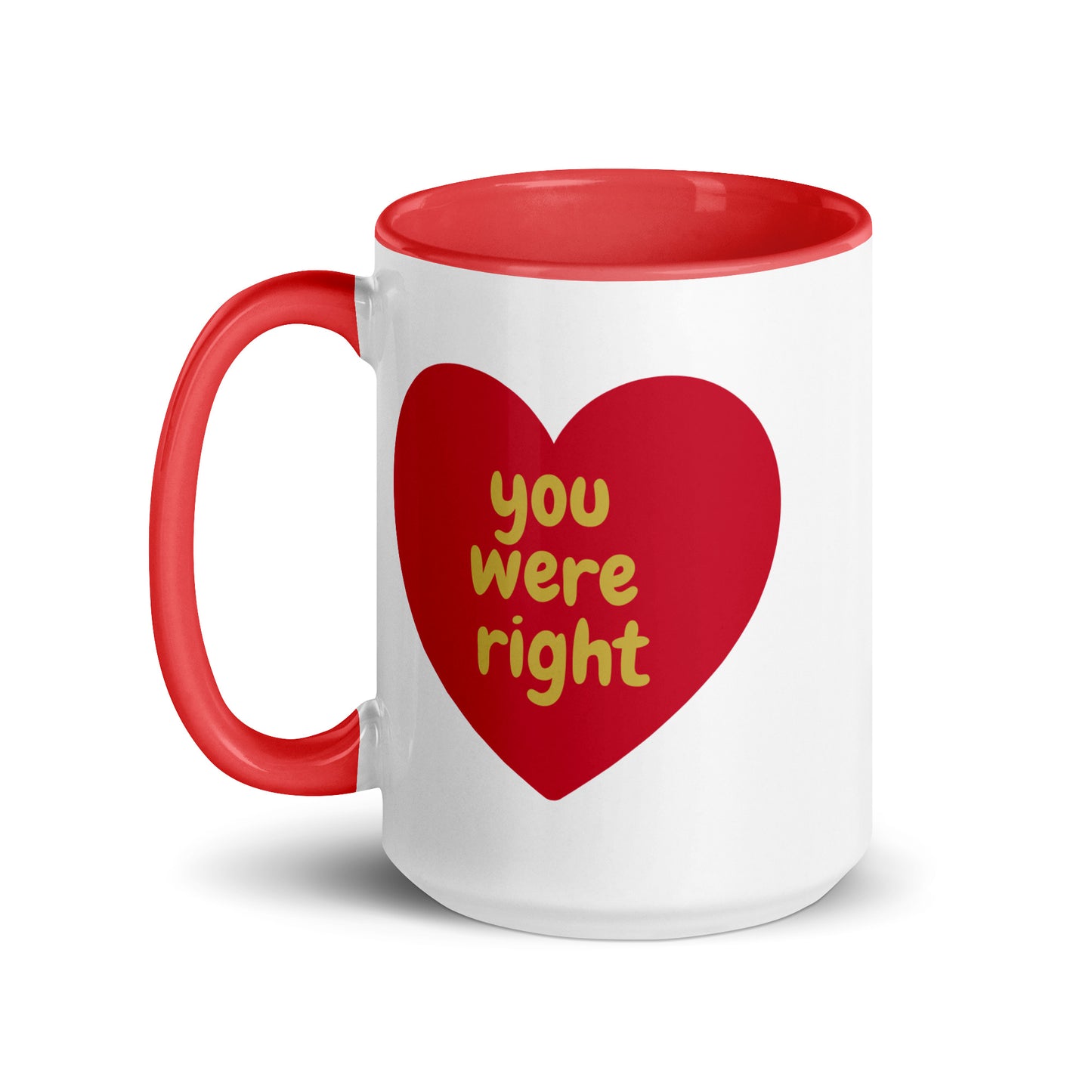 God Answers Prayer Mug with Red Color Inside