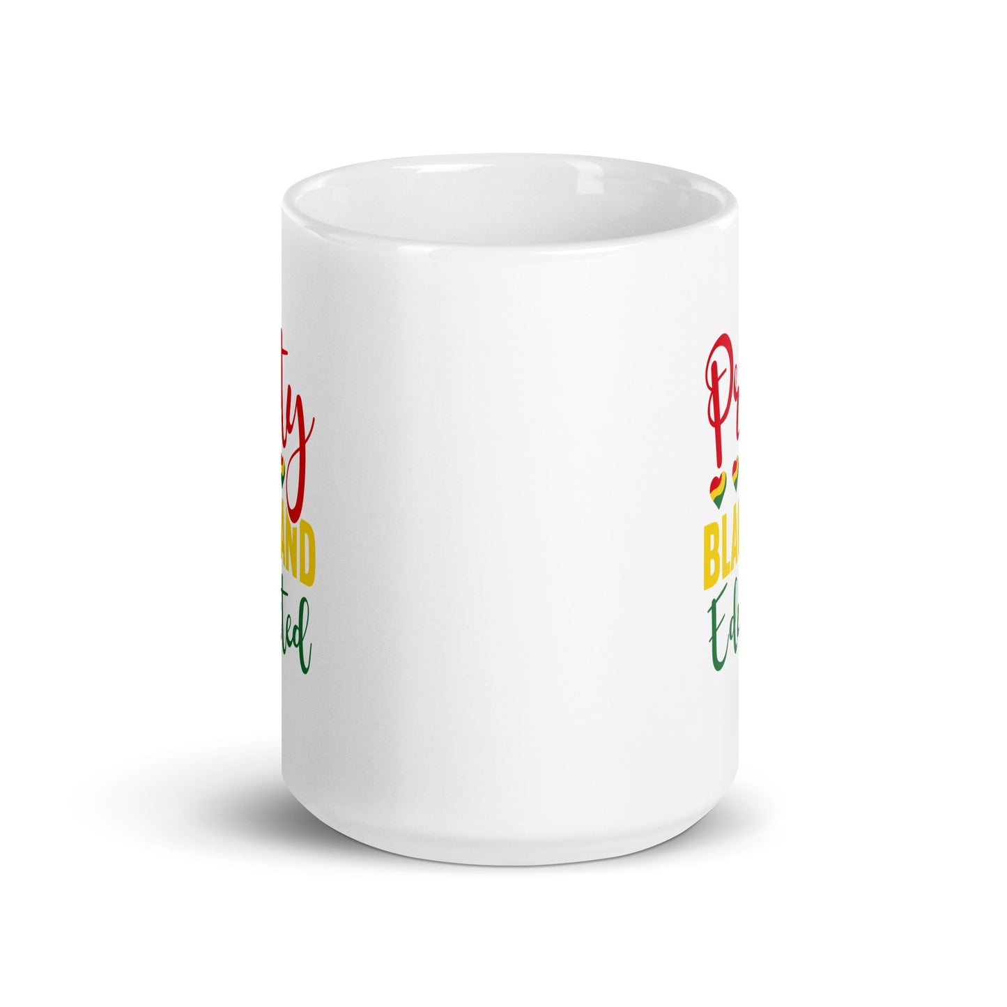 Black Educated White Glossy Mug