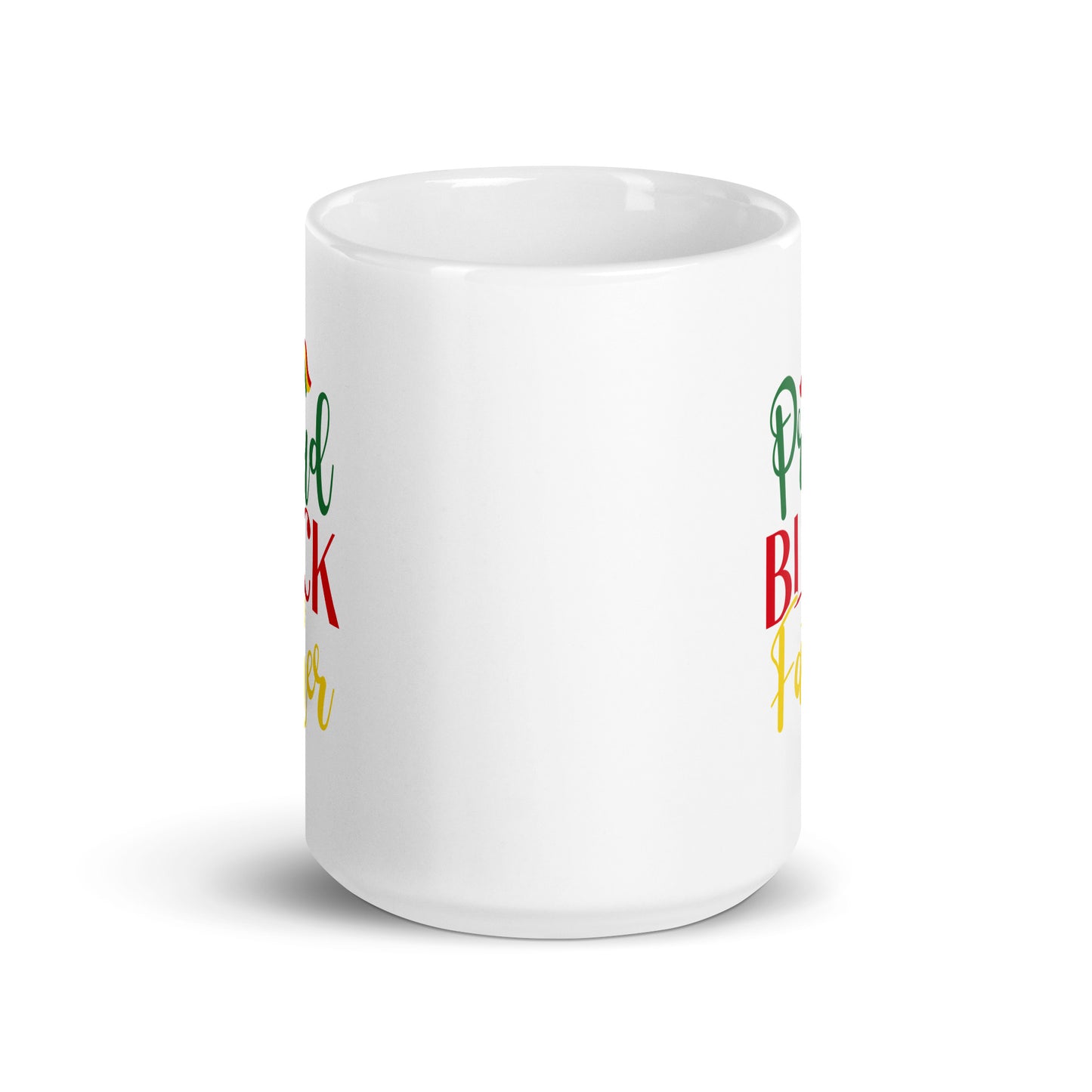 Black Father White Glossy Mug