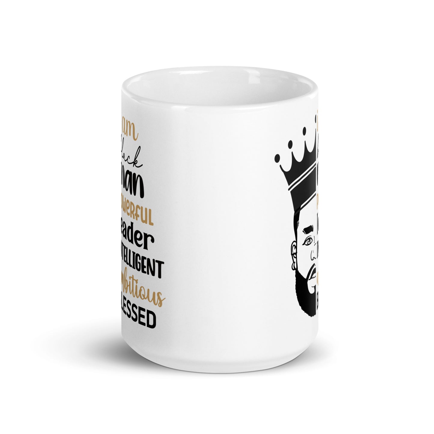 Black Man White Glossy Mug