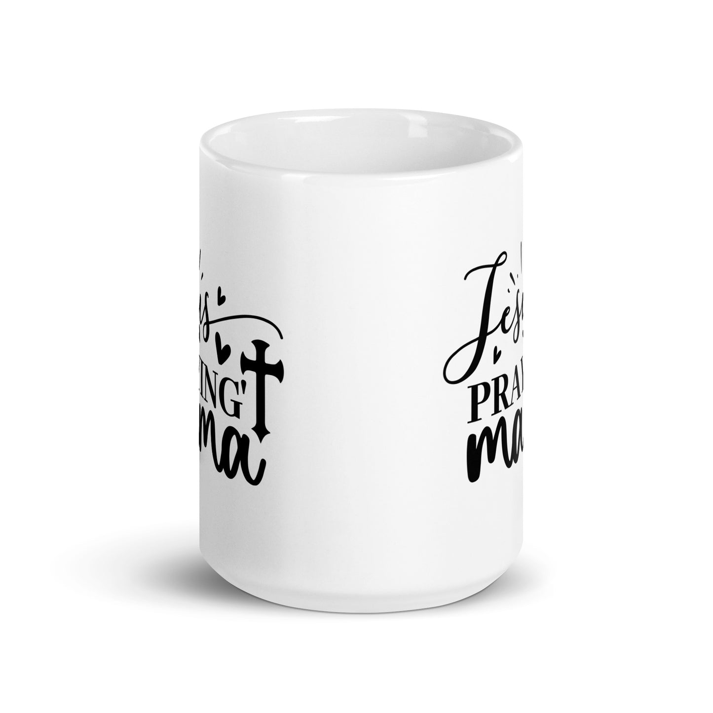 Praying Mama White Glossy Mug