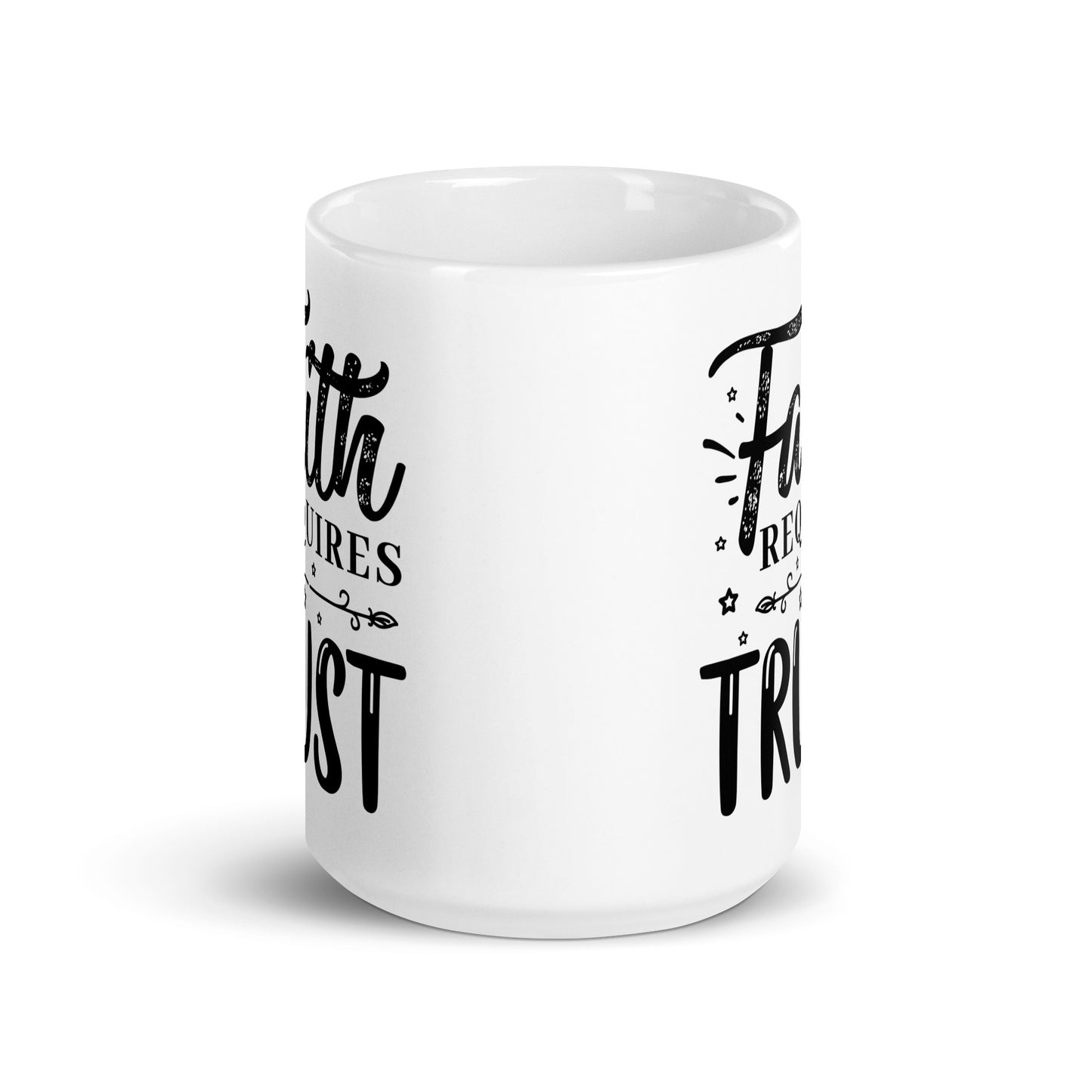 Faith White Glossy Mug