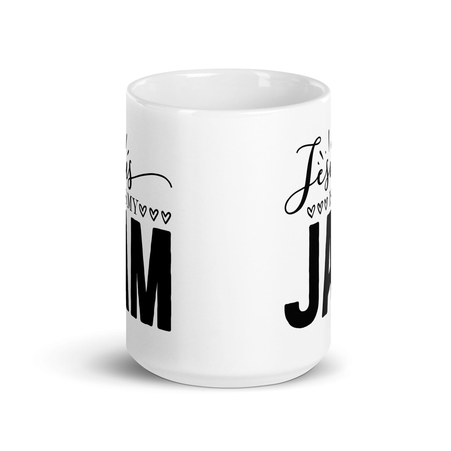 Jesus Is White Glossy Mug