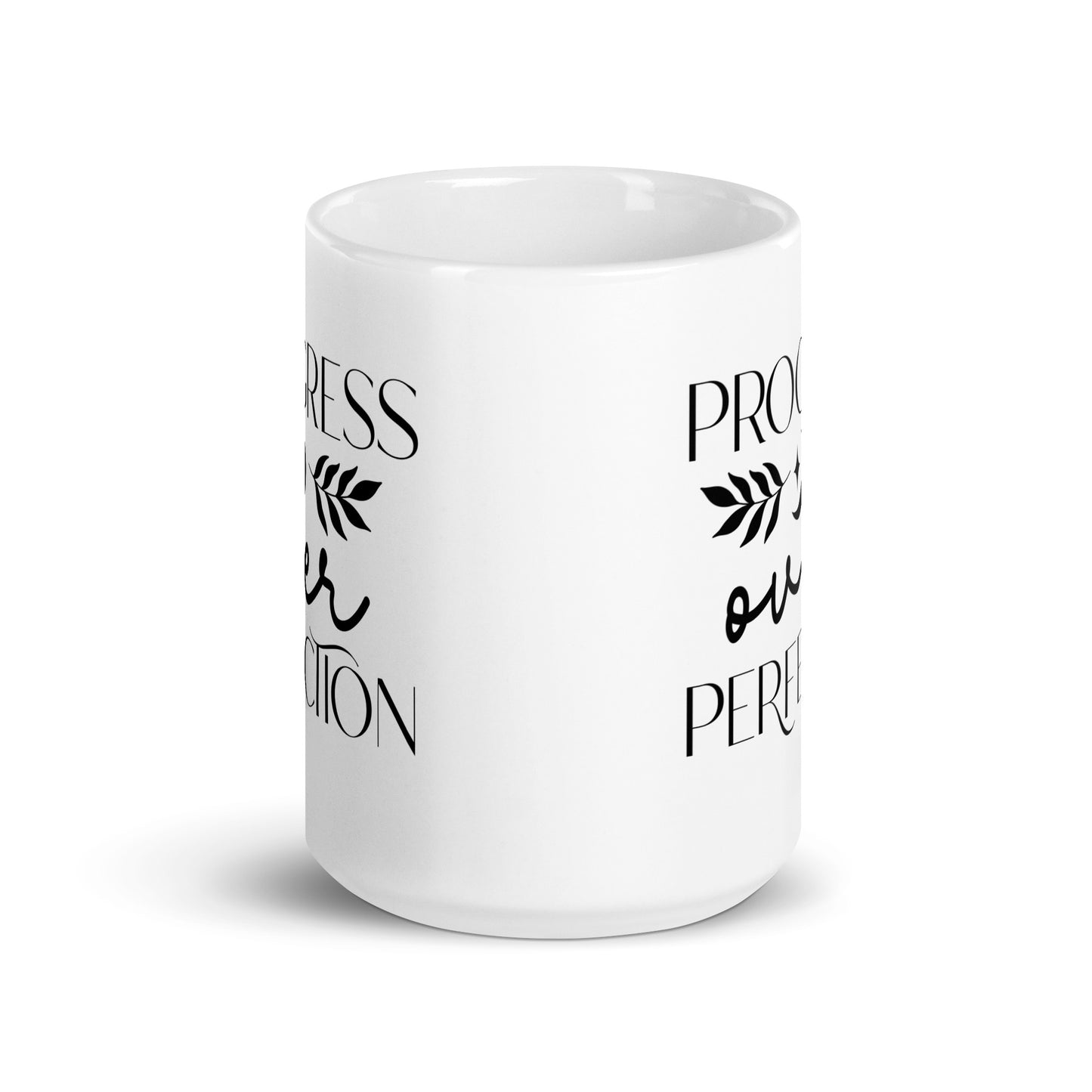 Progress White Glossy Mug