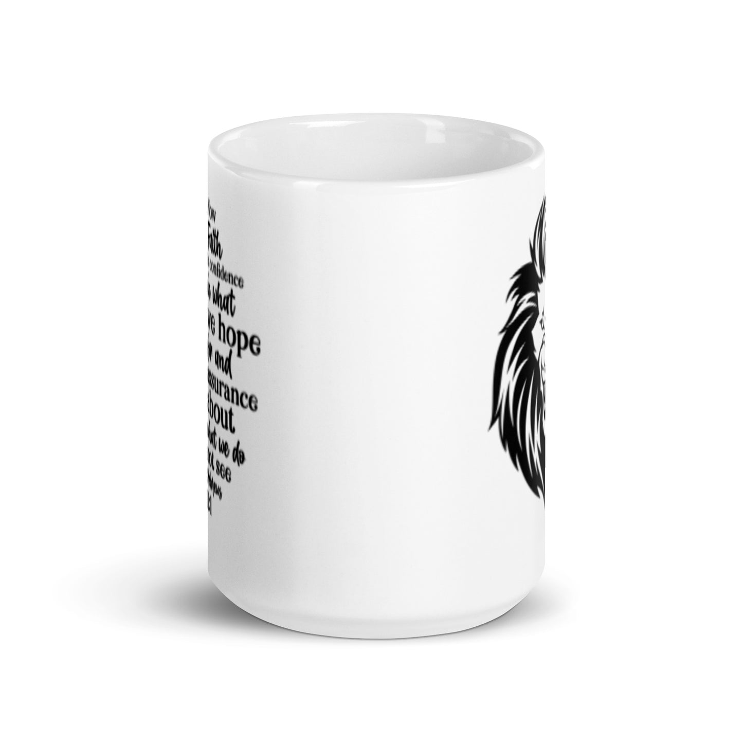 Faith Is White Glossy Mug