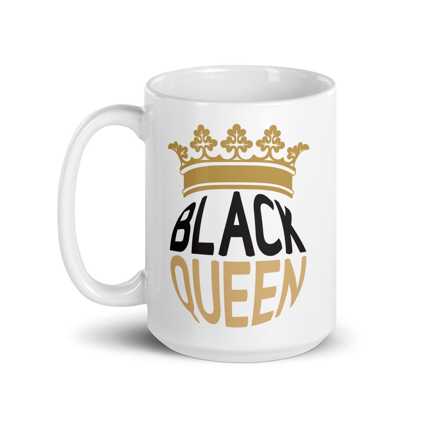 Black Queen White Glossy Mug