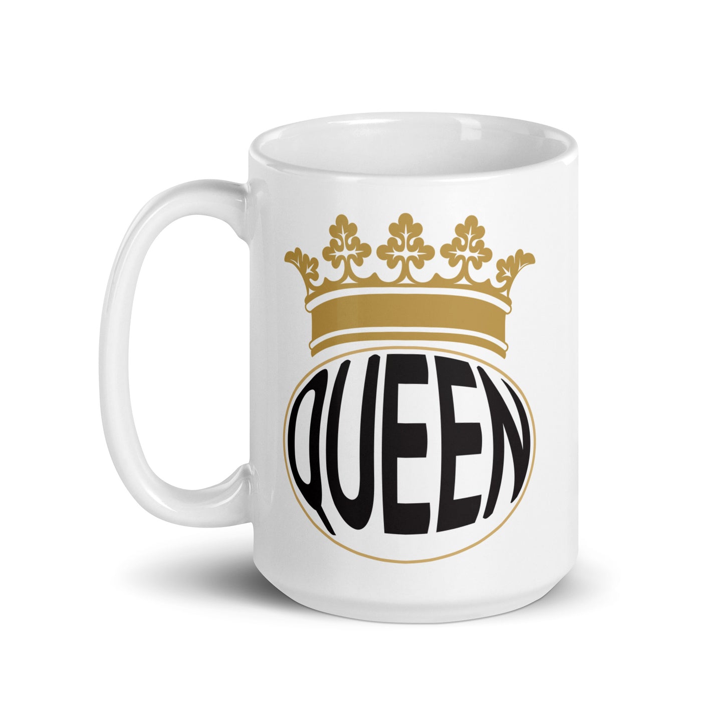 Queen White Glossy Mug