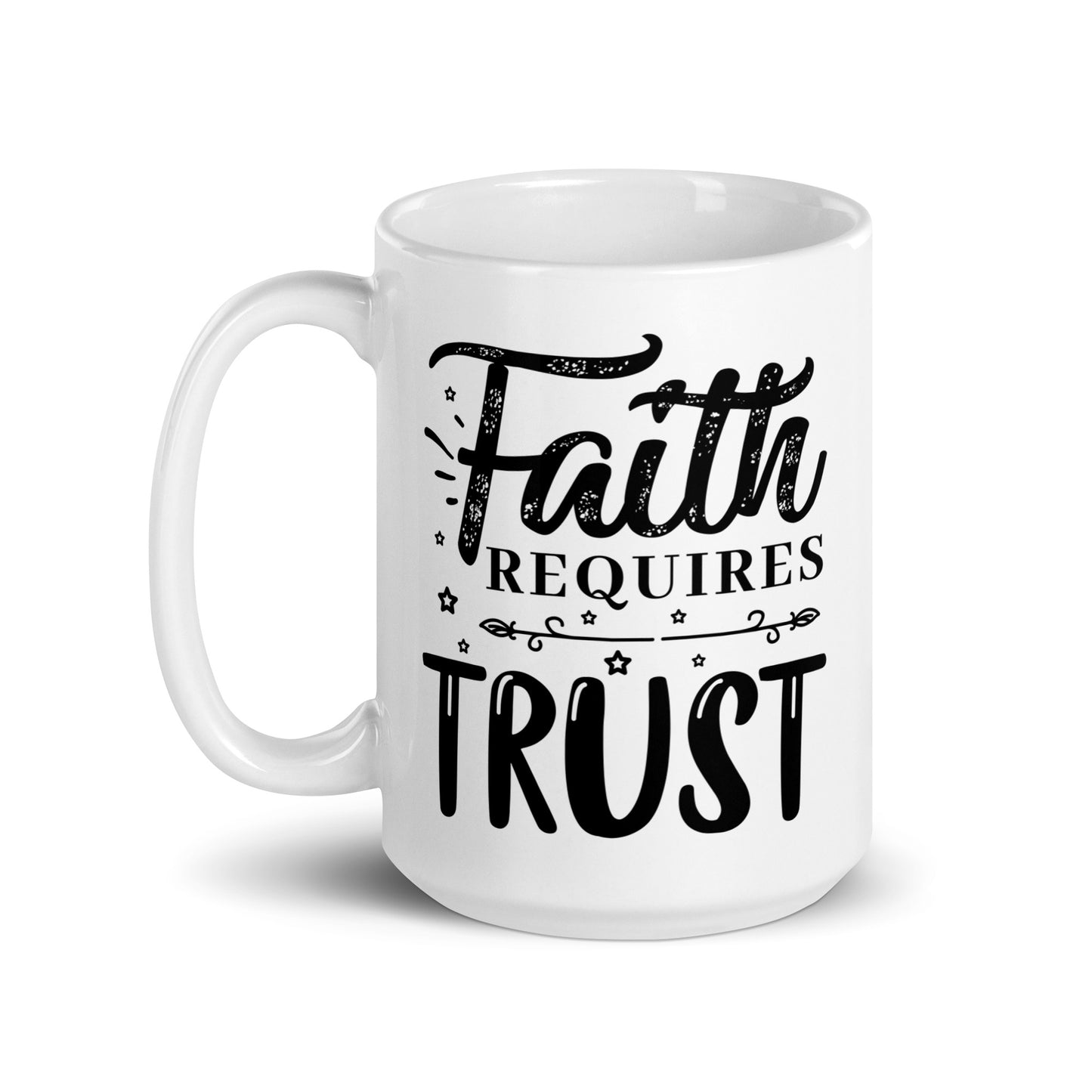 Faith White Glossy Mug