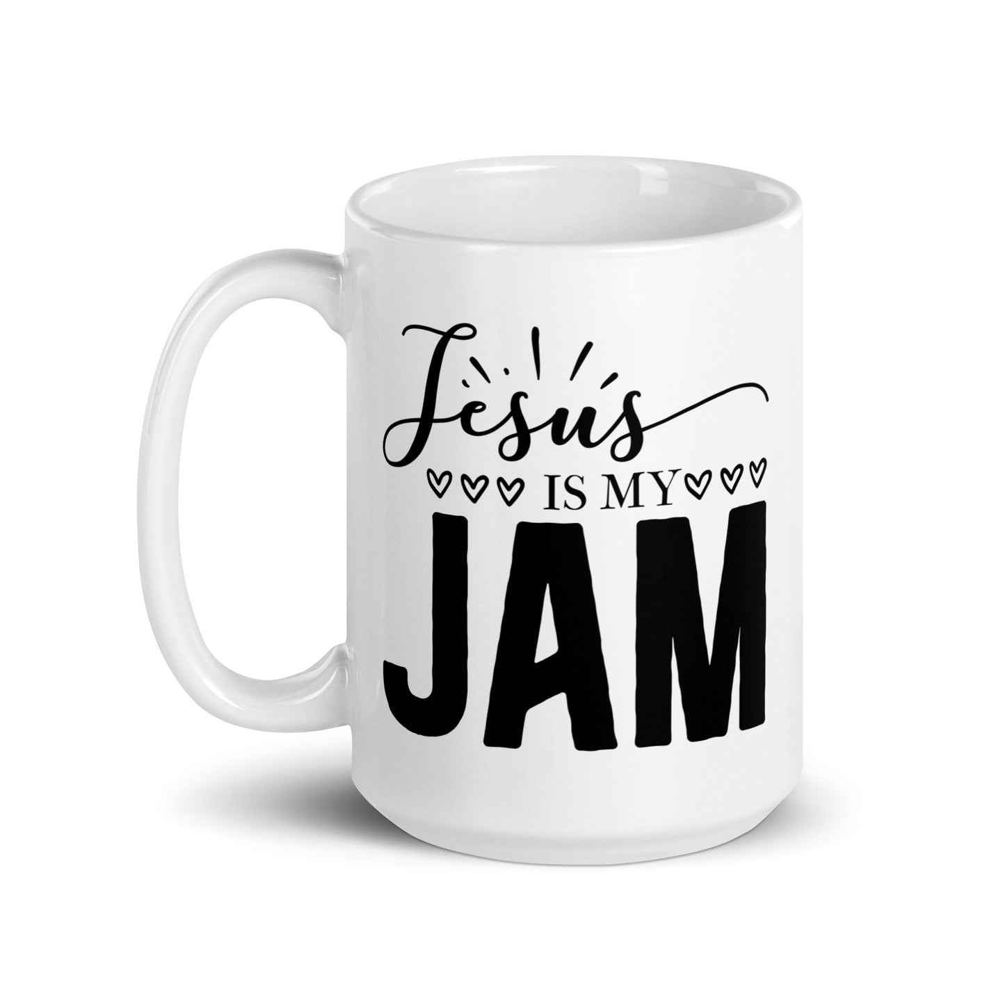 Jesus Is White Glossy Mug