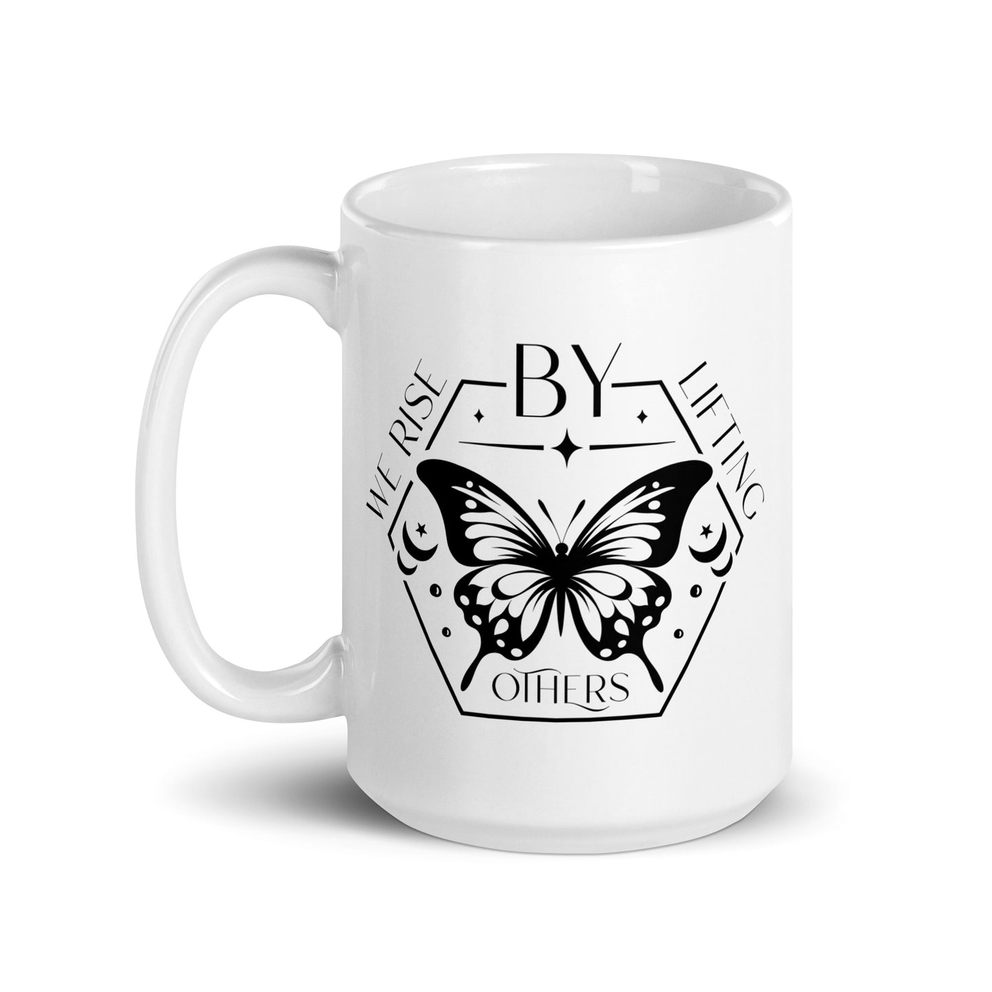 Lifting Others White Glossy Mug