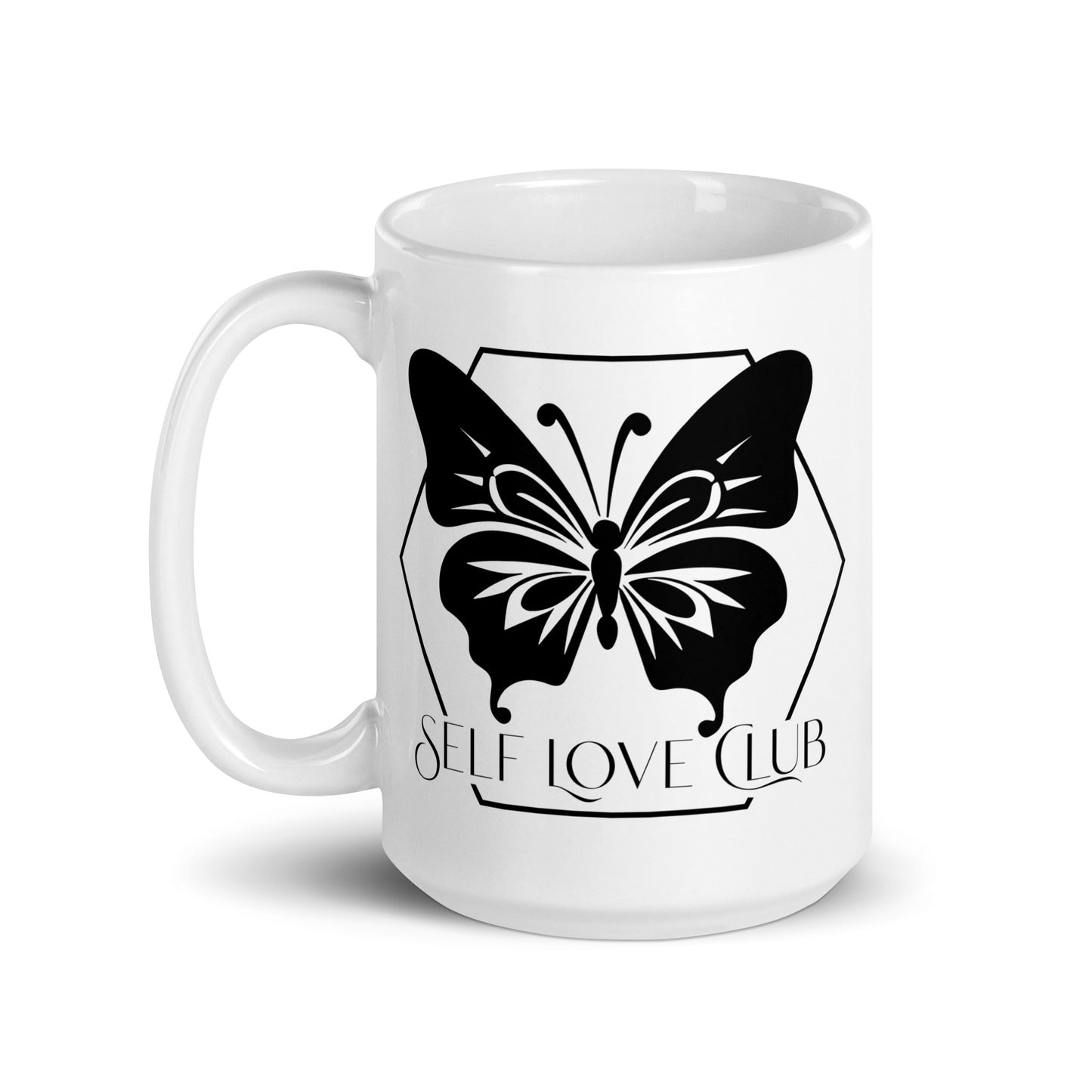 Self Love White Glossy Mug