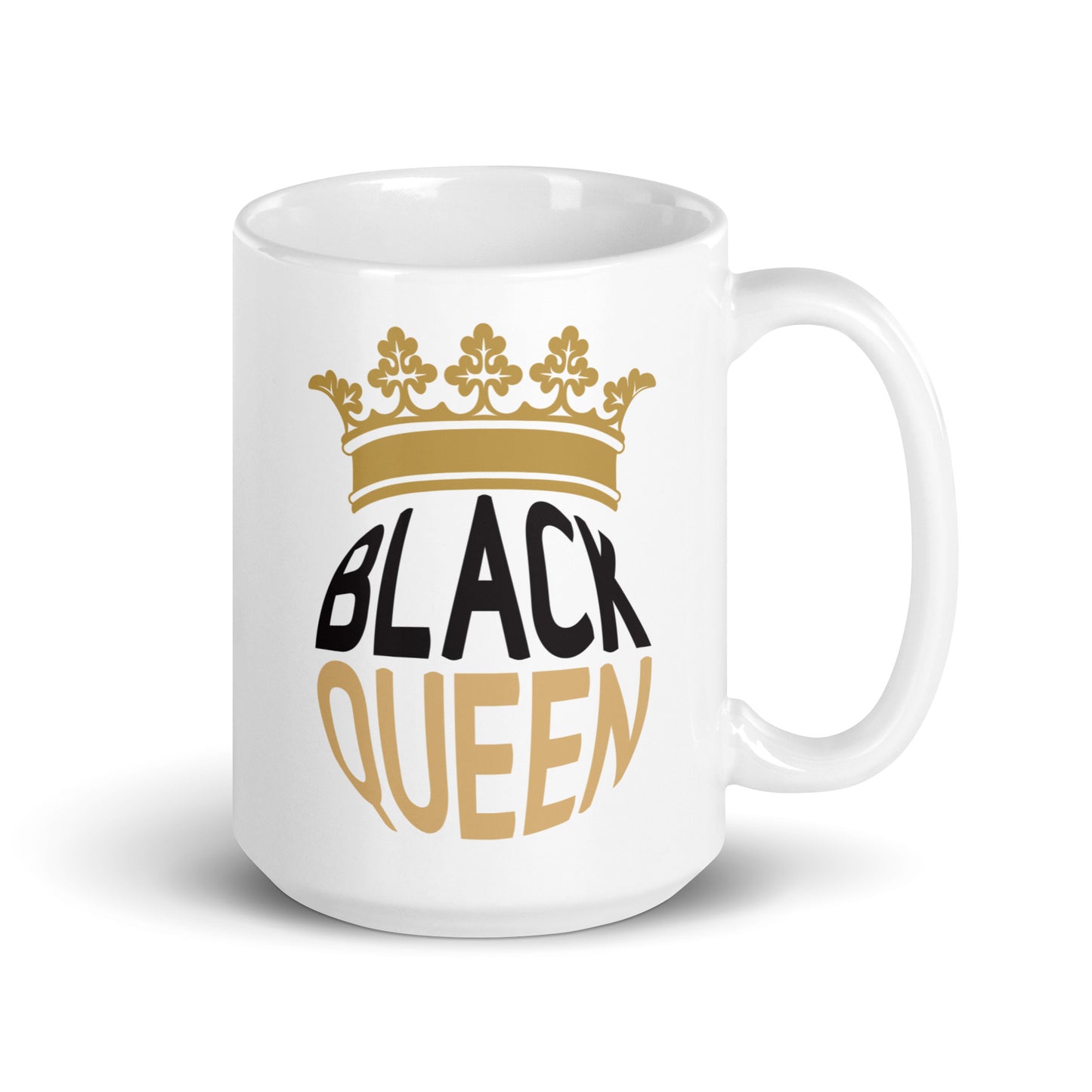 Black Queen White Glossy Mug