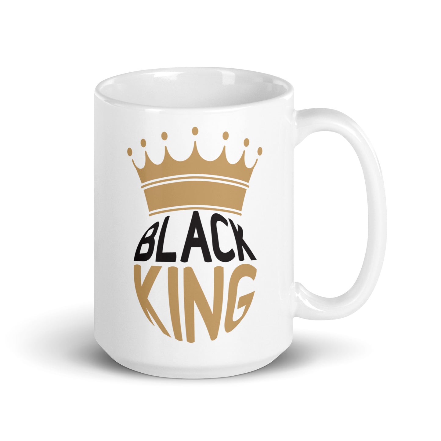 Black King White Glossy Mug