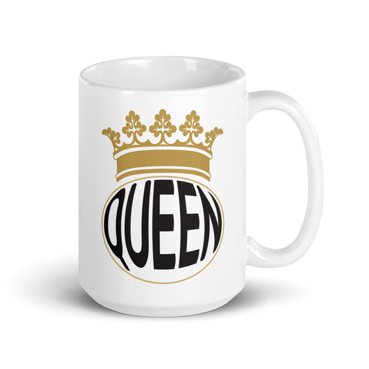 Queen White Glossy Mug