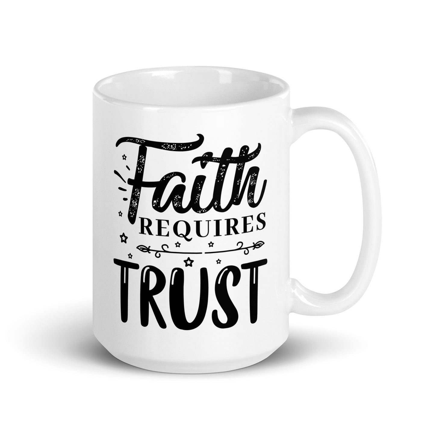 Faith White Glossy Mug