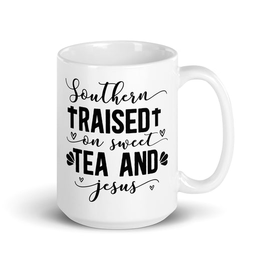 Tea And Jesus White Glossy Mug