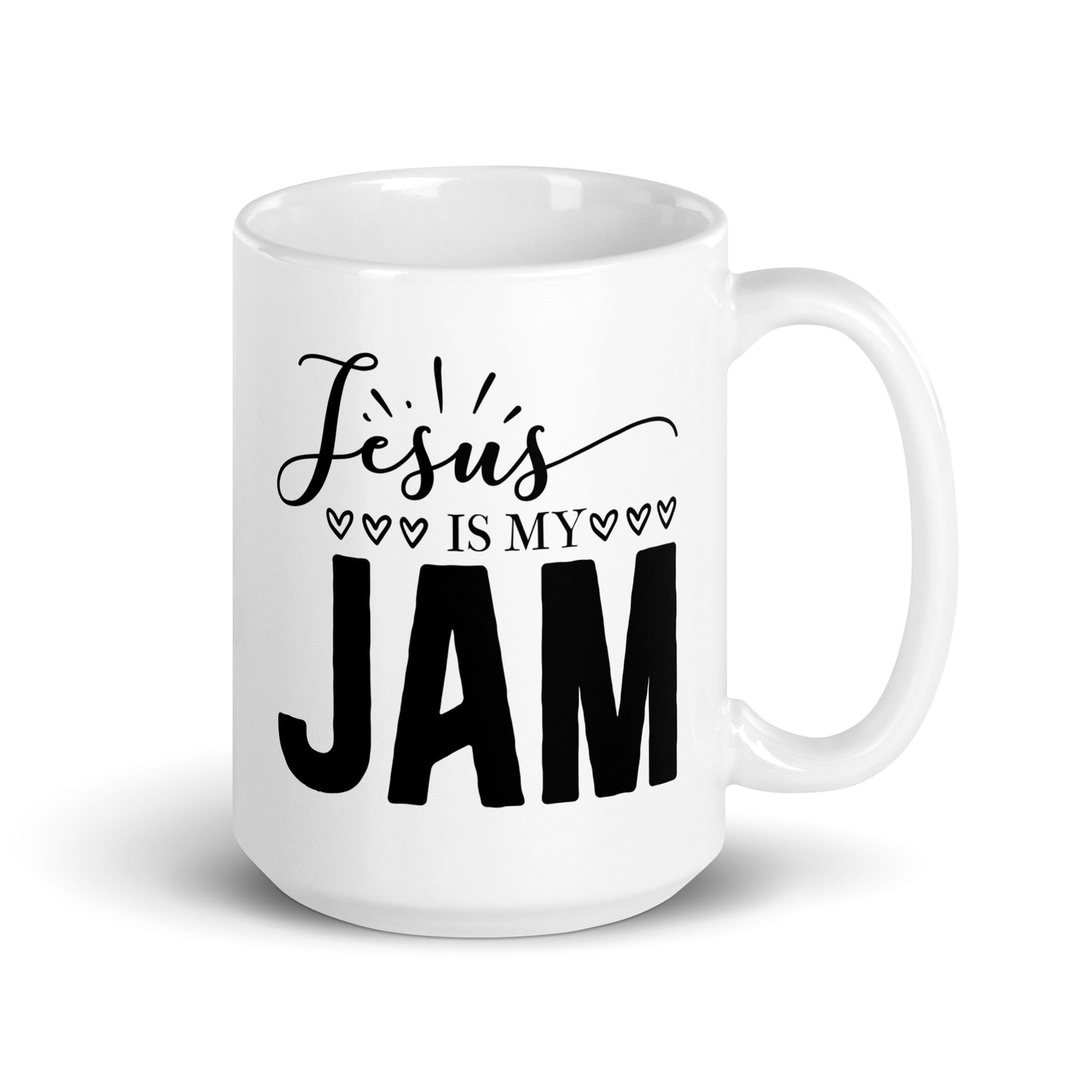 Jesus Is White Glossy Mug