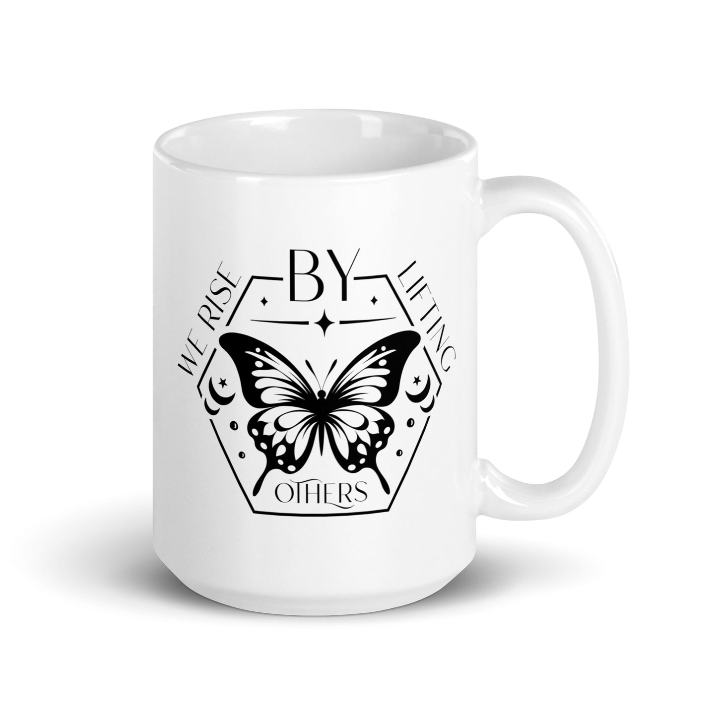 Lifting Others White Glossy Mug